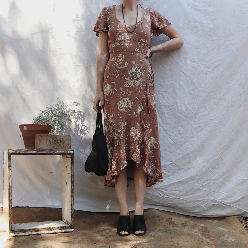 Spell & The Gypsy Rosa Garden Party Dress - Camel